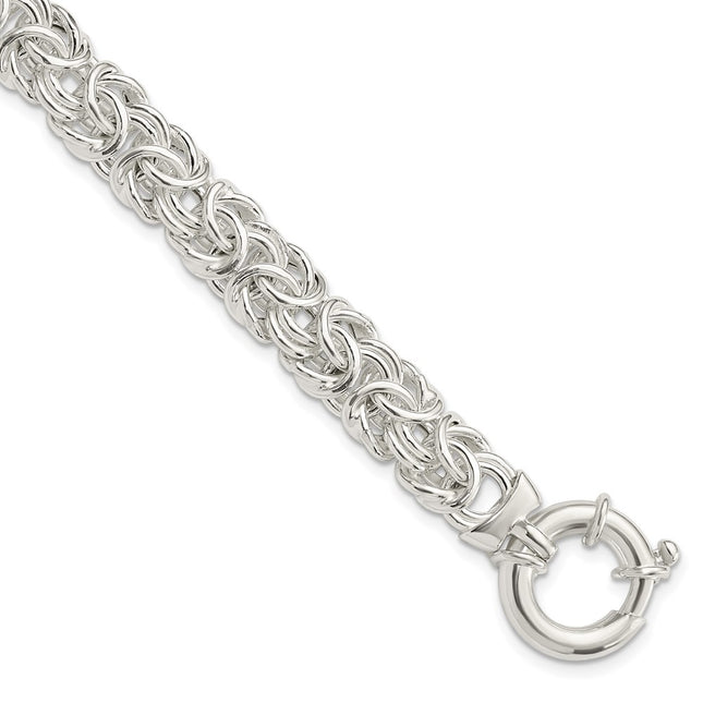 Sterling silver byzantine link bracelet