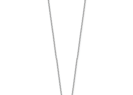 Sterling Silver Rhodium Plated Pink Swarovski Crystal 16. Necklace with extension
