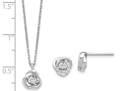 Sterling Silver Earrings Style QG5611SET - Classique Jewelry Inc.