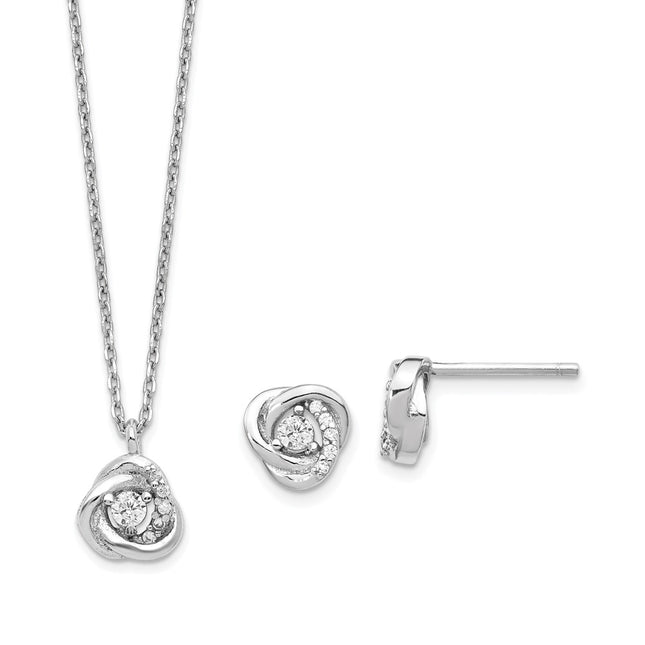 Sterling Silver Earrings Style QG5611SET - Classique Jewelry Inc.