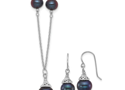 Sterling Silver Earrings Style QG5612BSET - Classique Jewelry Inc.
