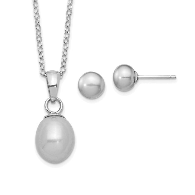 Sterling Silver Earrings Style QG5658SET - Classique Jewelry Inc.