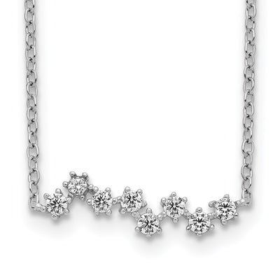 Sterling silver cubic zirconia star necklace