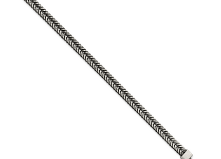 Sterling Silver Brushed Antiqued Wheat Chain Bracelet