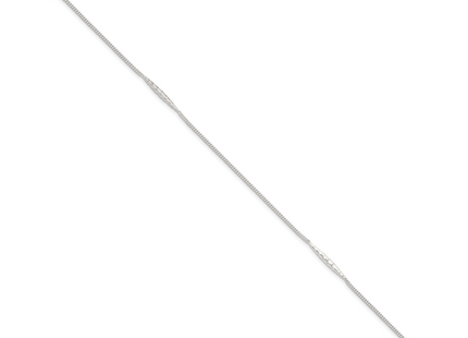 Sterling Silver 9in Plus 1 in Ext. Textured Bar Anklet