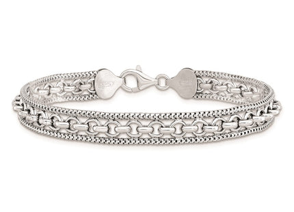 Sterling Silver Bracelets Style QG5875 - Classique Jewelry Inc.