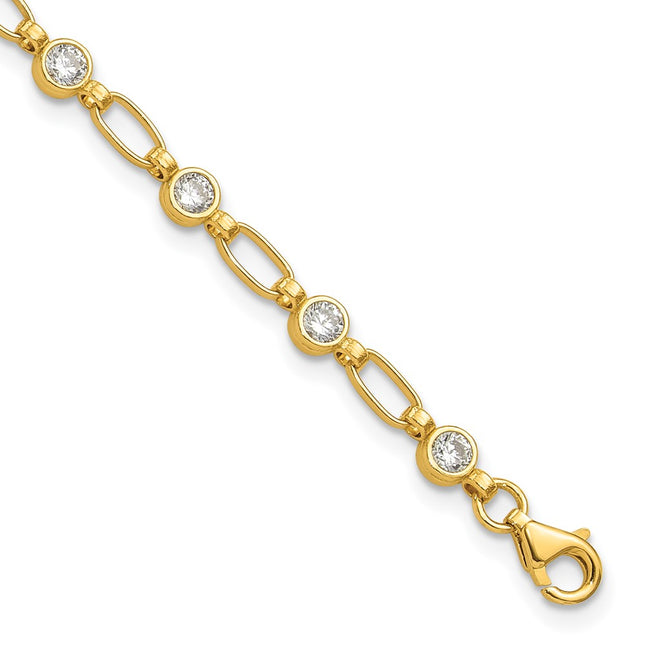 Sterling Silver Bracelets Style QG5900GP - Classique Jewelry Inc.