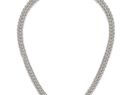 Sterling Silver Polished Fancy Circle Link 18.5in Necklace (Style QG5961-18.5)