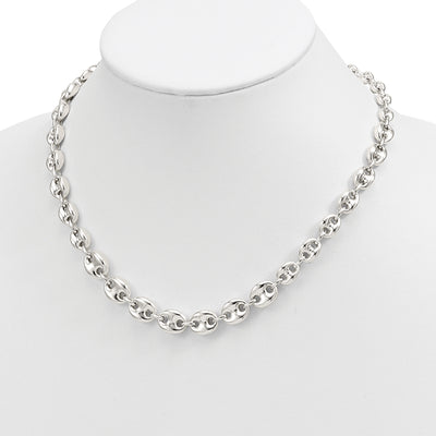 Sterling Silver Polished Fancy Link 7.5in Necklace