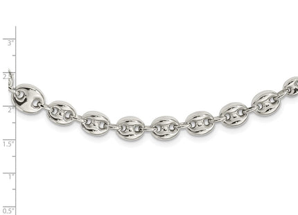 Sterling Silver Polished Fancy Link 18in Necklace (Style QG5971-18)