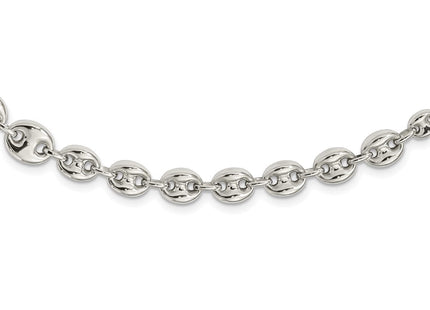 Sterling Silver Polished Fancy Link 18in Necklace (Style QG5971-18)