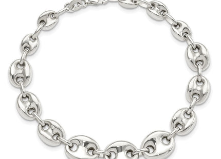 Sterling Silver Polished Fancy Link 7.5in Necklace