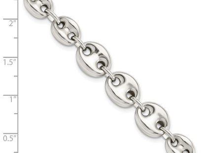 Sterling Silver Polished Fancy Link 7.5in Necklace