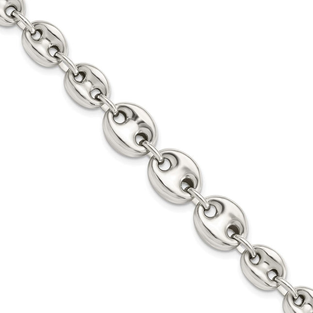 Sterling Silver Polished Fancy Link 7.5in Necklace