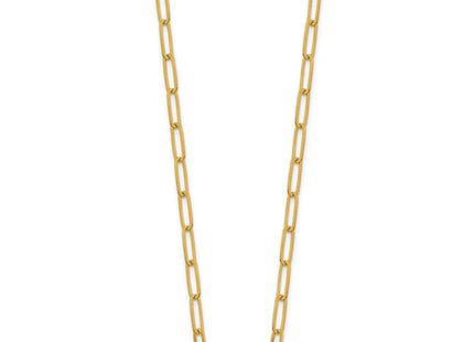 Sterling Silver Gold-plated Polished Bar Necklace w/ 2in ext. Necklace (Style QG5983-17)