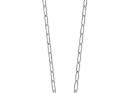 Sterling Silver Rhodium-plated Polished Bar w/ 2in ext. Necklace
