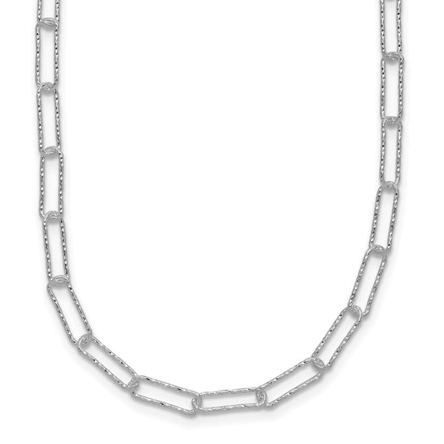 Sterling Silver D/C Fancy Open Link w/1.5 in ext. Bracelet