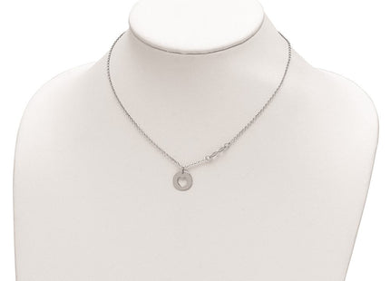 Sterling Silver Rhodium-plated Heart and Infinity w/1 in Ext Necklace