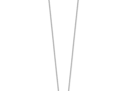Sterling Silver Rhodium-plated Square Amethyst w/2 in ext. Necklace