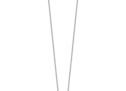 Sterling Silver Rhodium-plated Square Blue Topaz w/2 in ext. Necklace