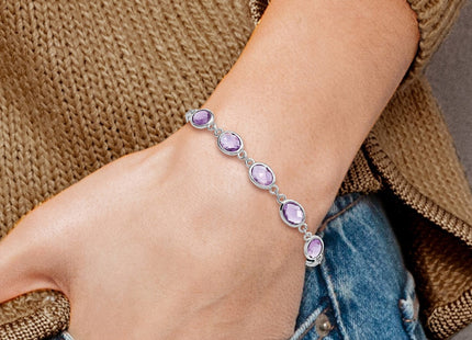 Sterling Silver Bracelets Style QG6222AM - Classique Jewelry Inc.