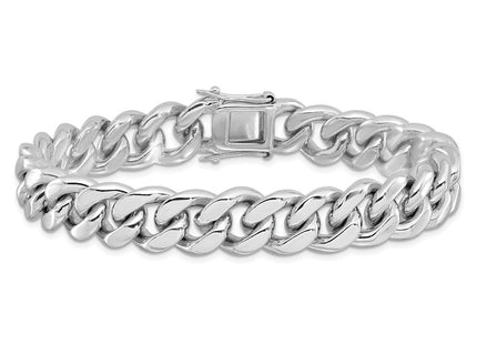 Sterling silver curb link bracelet, another view