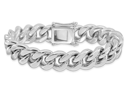Sterling silver curb link bracelet, another view