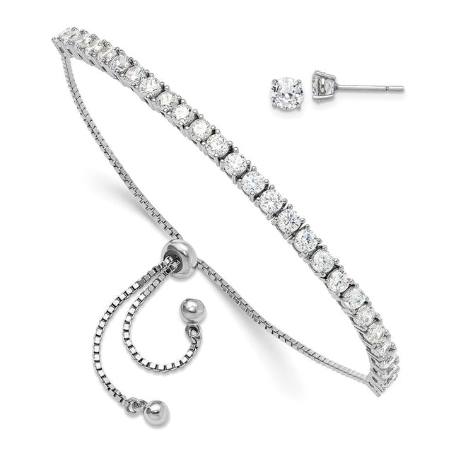 Sterling Silver Earrings Style QG6243SET - Classique Jewelry Inc.