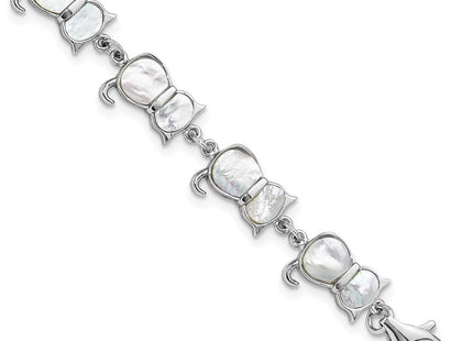 Sterling Silver Bracelets Style QG6345MOP - Classique Jewelry Inc.