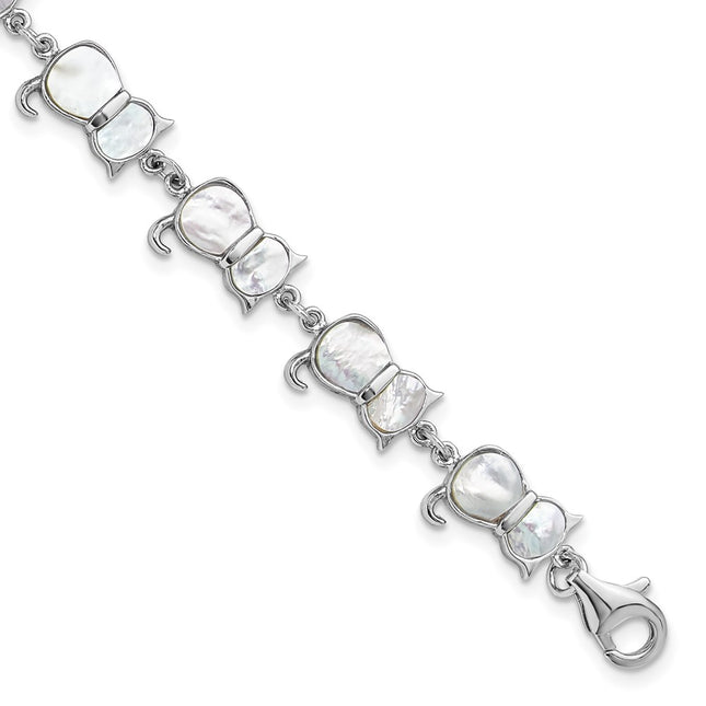 Sterling Silver Bracelets Style QG6345MOP - Classique Jewelry Inc.