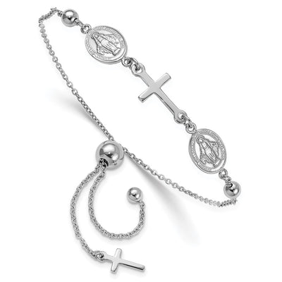 Sterling silver cross bracelet