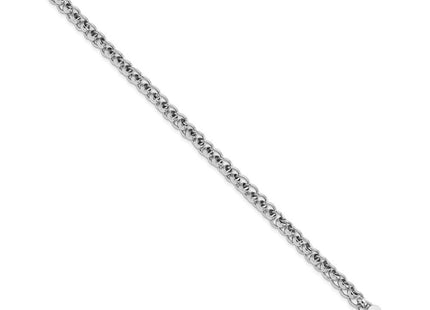 Sterling Silver Rhodium-plated Fancy Link 7.5in Bracelet (Style QG6391-7.5)