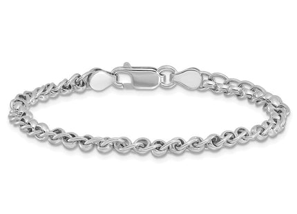 Sterling Silver Rhodium-plated Fancy Link 7.5in Bracelet (Style QG6391-7.5)