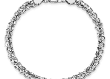 Sterling Silver Rhodium-plated Fancy Link 7.5in Bracelet (Style QG6391-7.5)