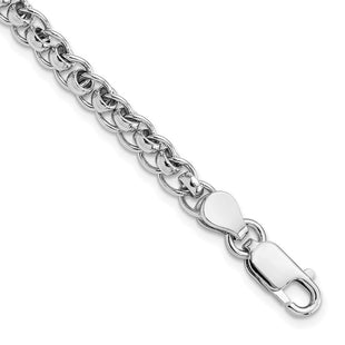 Sterling Silver Rhodium-plated Fancy Link 7.5in Bracelet (Style QG6391-7.5)