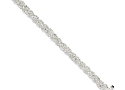 Sterling Silver Chain Bracelets Style QG6402 - Classique Jewelry Inc.