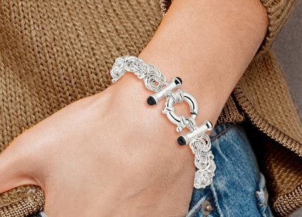 Sterling Silver Chain Bracelets Style QG6402 - Classique Jewelry Inc.