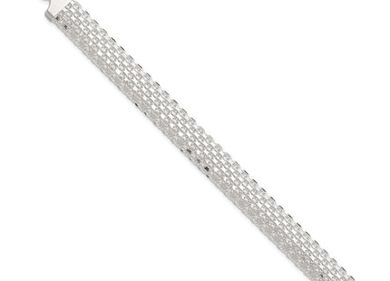 Sterling Silver Polished Bismark 7in Bracelet