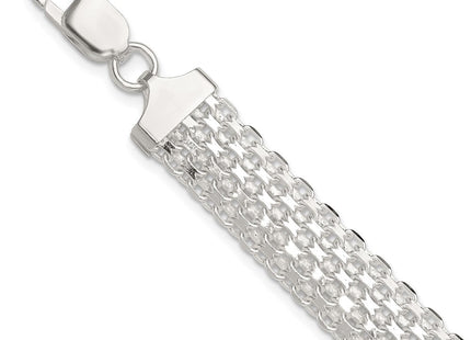 Sterling Silver Polished Bismark 7in Bracelet