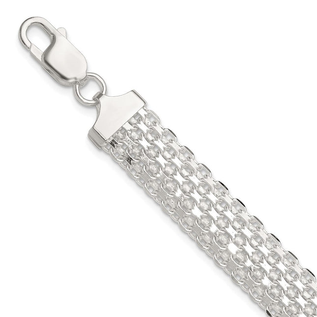Sterling Silver Polished Bismark 7in Bracelet, 7 x 11.45mm