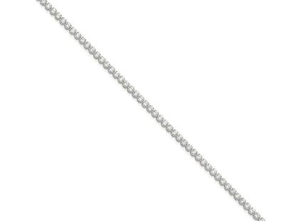 Sterling Silver Rhodium-plated Round CZ 7.5in Tennis Bracelet (Style QG6429-7.5)