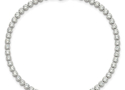Sterling Silver Rhodium-plated Round CZ 7.5in Tennis Bracelet (Style QG6429-7.5)