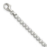Sterling Silver Rhodium-plated Round CZ 7.5in Tennis Bracelet
