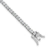 Sterling Silver Rhodium-plated Princess Cut CZ 7.75in Tennis Bracelet
