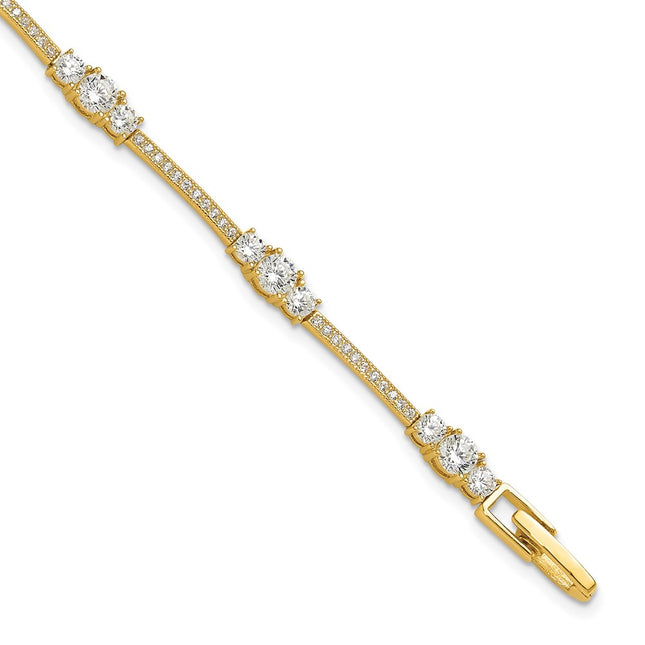 Sterling Silver Bracelets Style QG6435GP - Classique Jewelry Inc.
