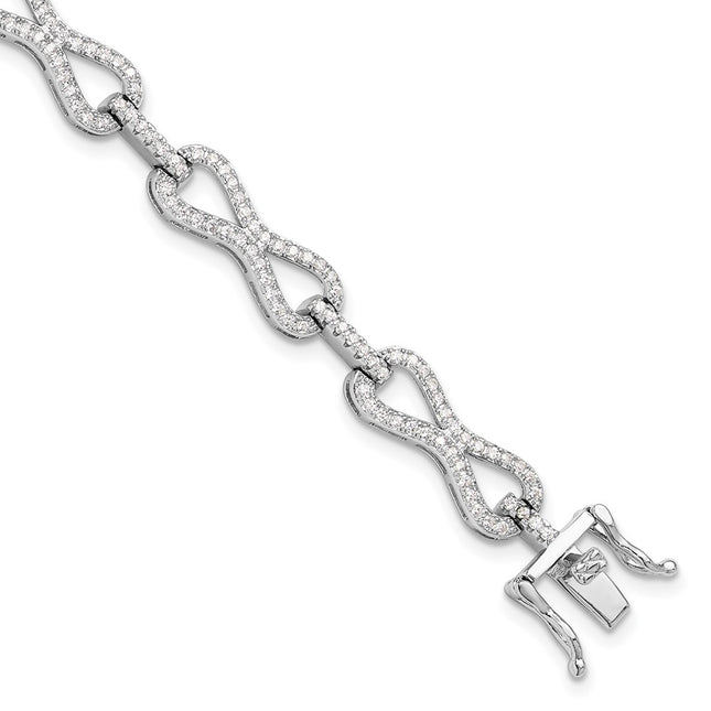 Sterling Silver Bracelets Style QG6438 - Classique Jewelry Inc.