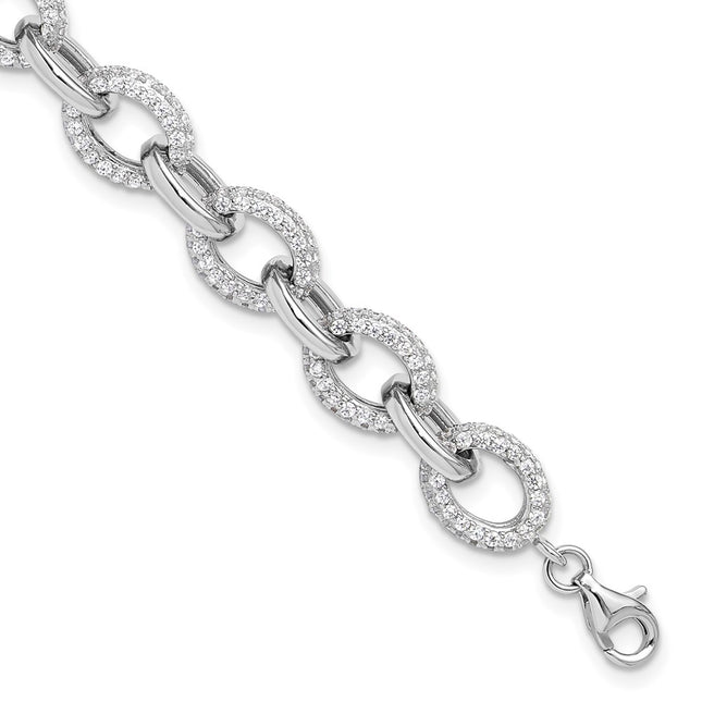 Sterling Silver Bracelets Style QG6442 - Classique Jewelry Inc.