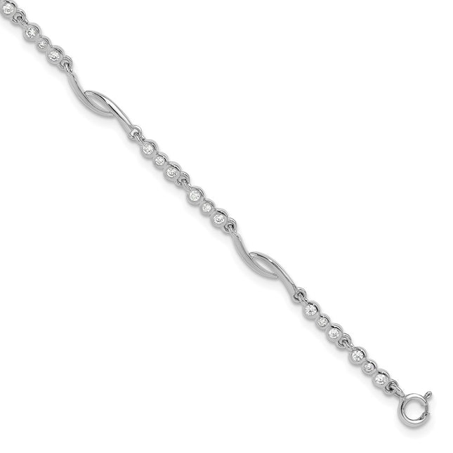 Sterling Silver Bracelets Style QG6444 - Classique Jewelry Inc.