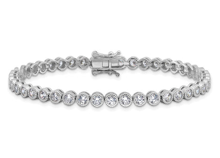 Sterling silver cubic zirconia bracelet, another view