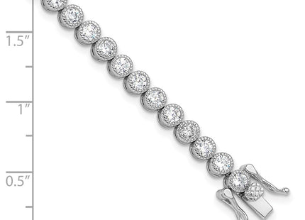 Sterling silver cubic zirconia bracelet, further view